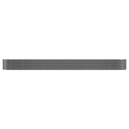 vidaXL Garden Raised Bed Galvanised Steel 440x80x36 cm Anthracite 3