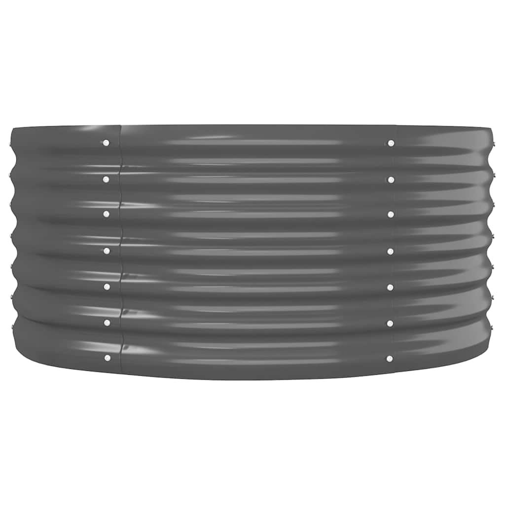 vidaXL Garden Raised Bed Galvanised Steel 440x80x36 cm Anthracite 4