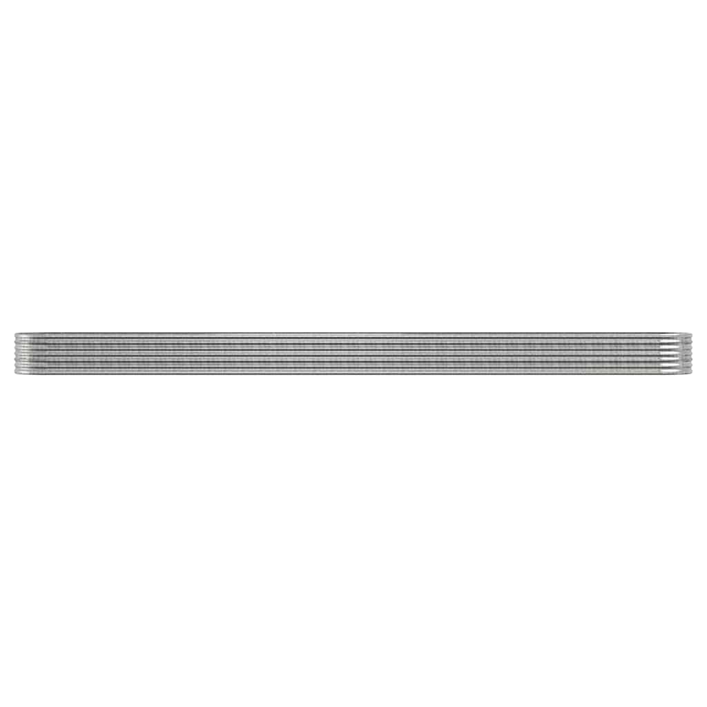 vidaXL Garden Raised Bed Galvanised Steel 440x80x36 cm Silver 3