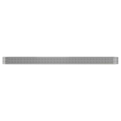 vidaXL Garden Raised Bed Galvanised Steel 440x80x36 cm Silver 3