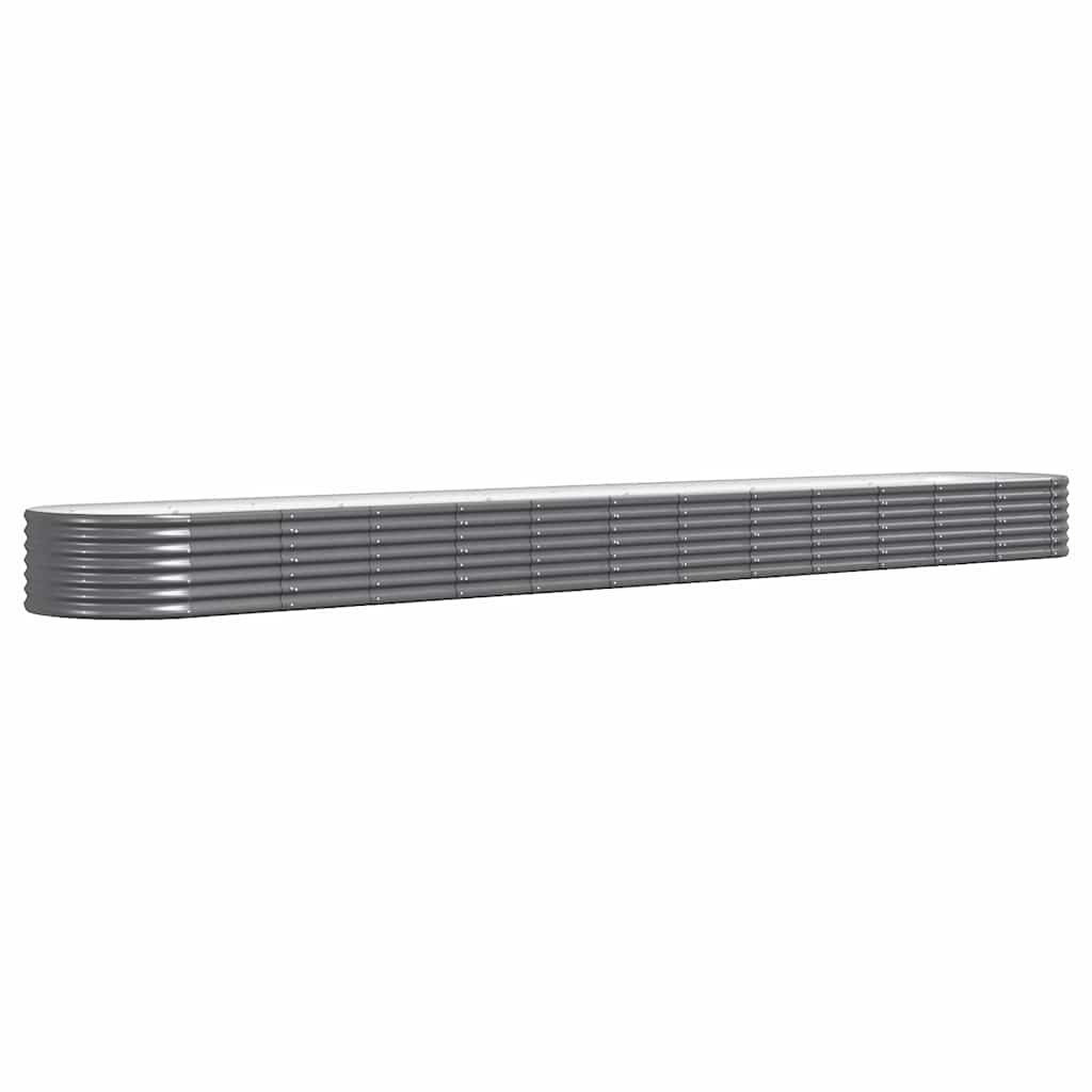 Garden Raised Bed Galvanised Steel Height 36 cm Anthracite 512 cm