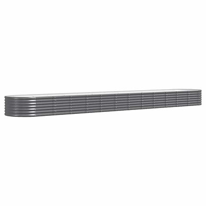 Garden Raised Bed Galvanised Steel Height 36 cm Anthracite 512 cm