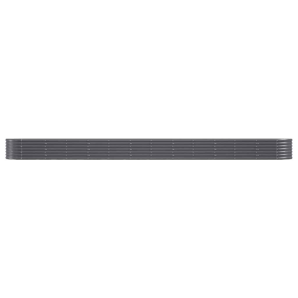 Garden Raised Bed Galvanised Steel Height 36 cm Anthracite 512 cm