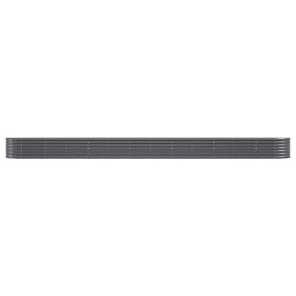 Garden Raised Bed Galvanised Steel Height 36 cm Anthracite 512 cm