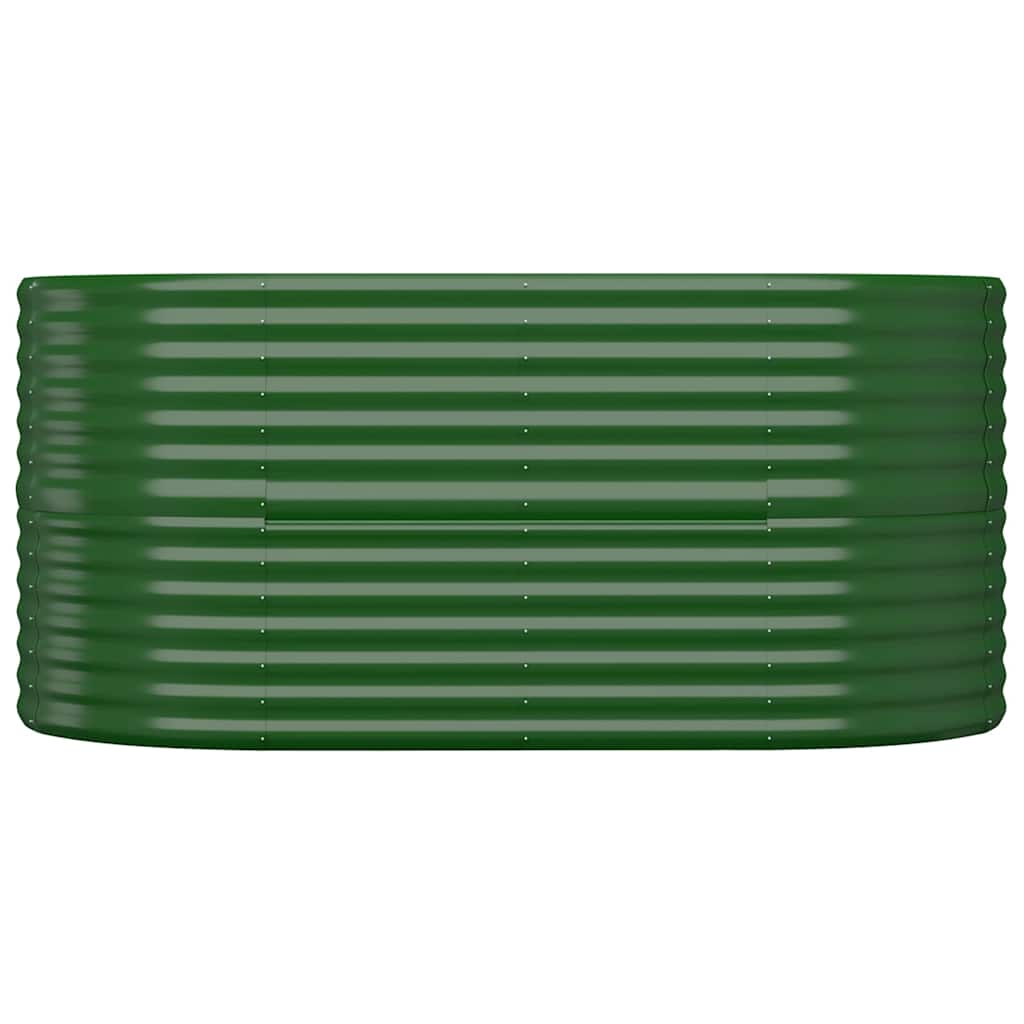 vidaXL Garden Raised Bed Galvanised Steel 152x80x68 cm Green 3
