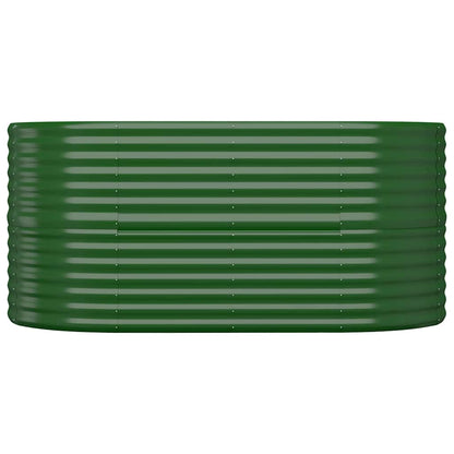 vidaXL Garden Raised Bed Galvanised Steel 152x80x68 cm Green 3