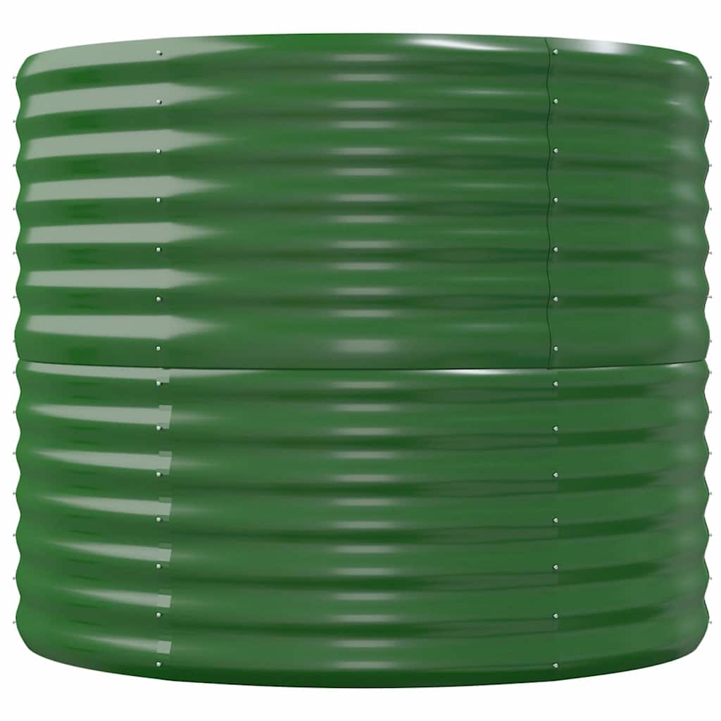 vidaXL Garden Raised Bed Galvanised Steel 152x80x68 cm Green 4