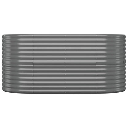vidaXL Garden Raised Bed Galvanised Steel 152x80x68 cm Grey 3