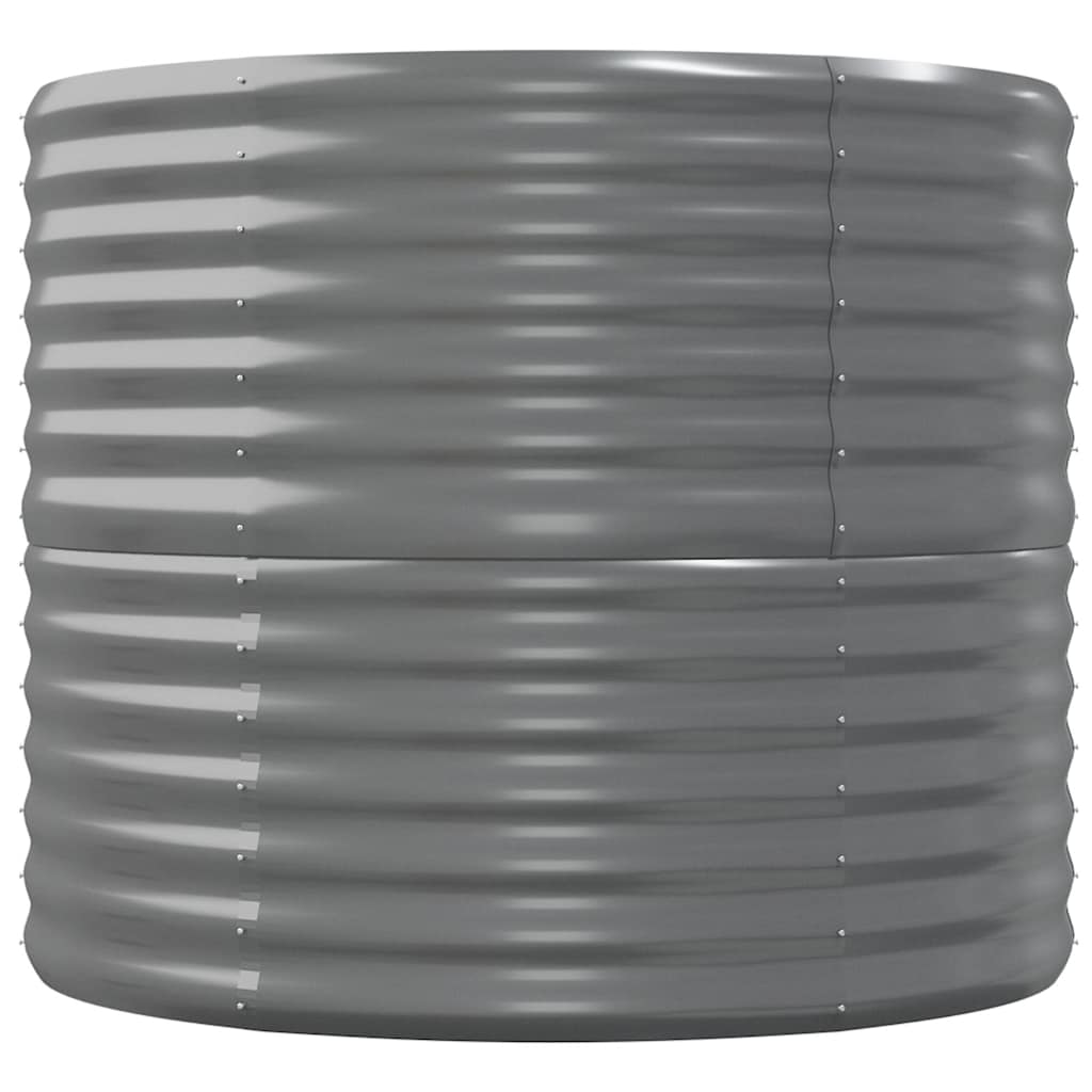 vidaXL Garden Raised Bed Galvanised Steel 152x80x68 cm Grey 4