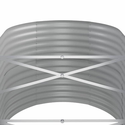vidaXL Garden Raised Bed Galvanised Steel 152x80x68 cm Grey 5