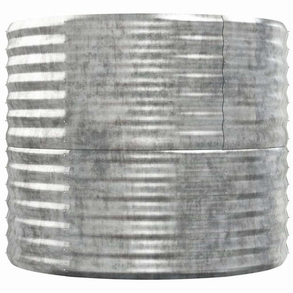 vidaXL Garden Raised Bed | Silver | Powder-coated steel | Large | Durable 4