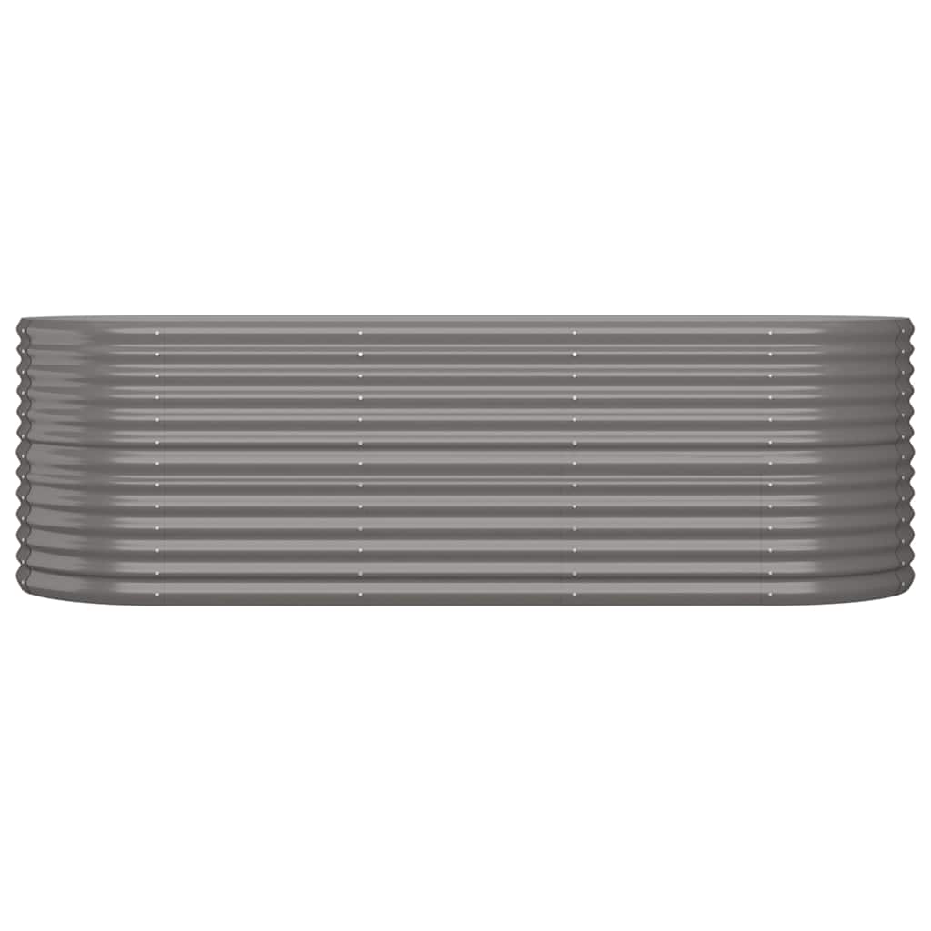vidaXL Garden Raised Bed Galvanised Steel 224x80x68 cm Grey 3