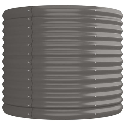 vidaXL Garden Raised Bed Galvanised Steel 224x80x68 cm Grey 4