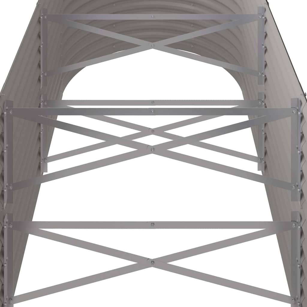vidaXL Garden Raised Bed Galvanised Steel 224x80x68 cm Grey 5