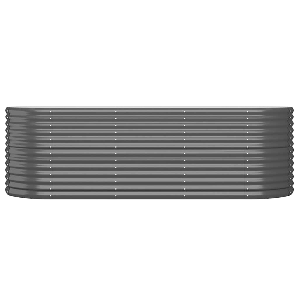 vidaXL Garden Raised Bed Galvanised Steel 224x80x68 cm Anthracite 3
