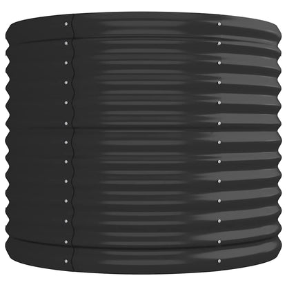 vidaXL Garden Raised Bed Galvanised Steel 224x80x68 cm Anthracite 4