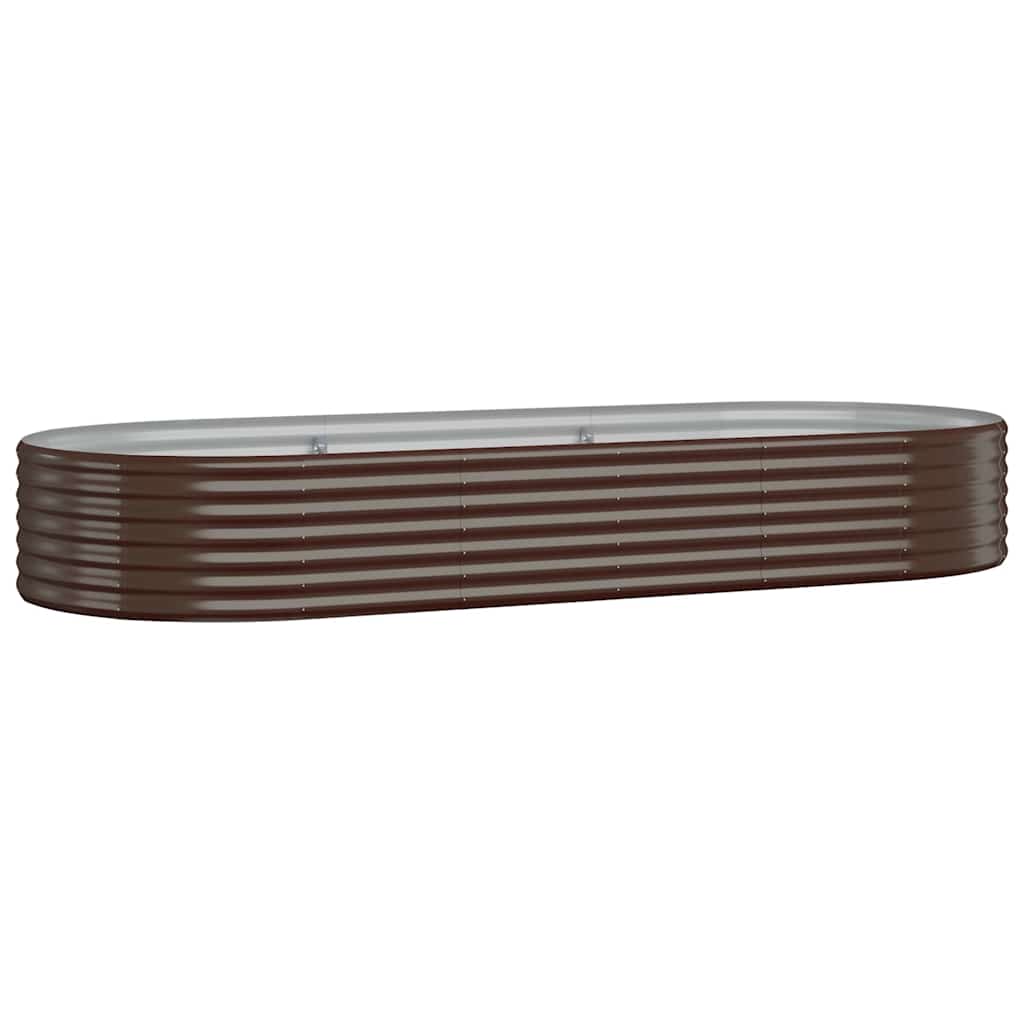 vidaXL Garden Raised Bed | Brown | Powder-coated steel | Large | Durable 2