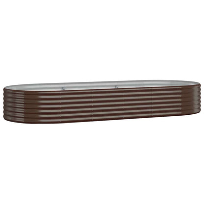 vidaXL Garden Raised Bed | Brown | Powder-coated steel | Large | Durable 2