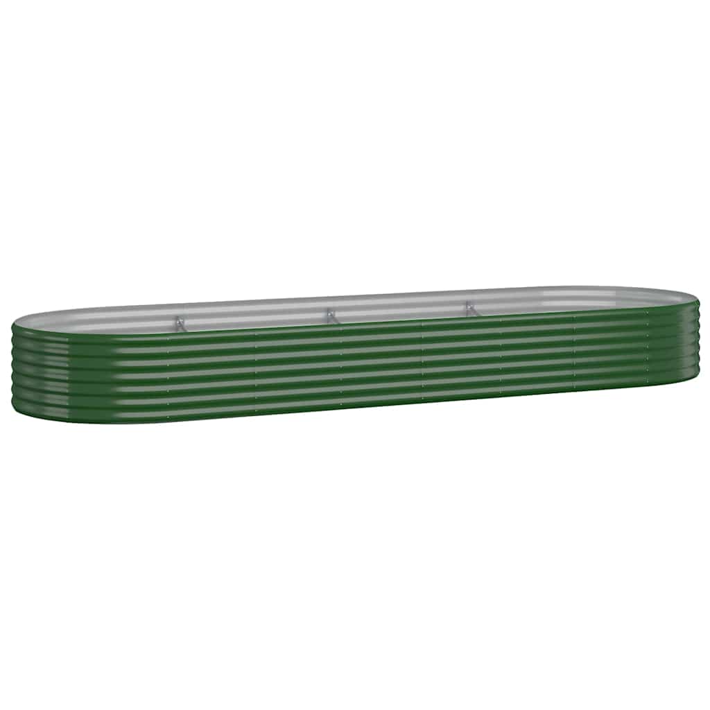 vidaXL Garden Raised Bed | Green | Powder-coated steel | Large | Tough 2