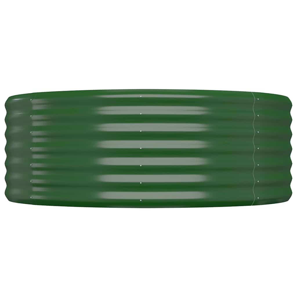 vidaXL Garden Raised Bed | Green | Powder-coated steel | Large | Tough 4