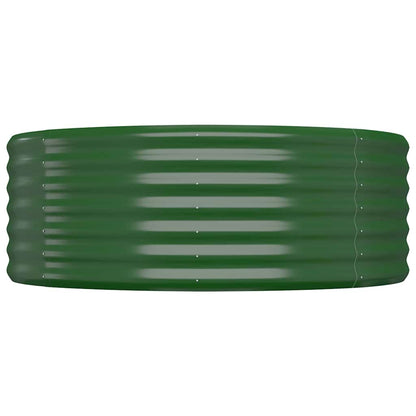 vidaXL Garden Raised Bed | Green | Powder-coated steel | Large | Tough 4