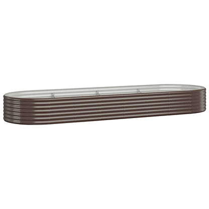 vidaXL Garden Raised Bed | Brown | Powder-coated steel | Extra Long |  Durable 2