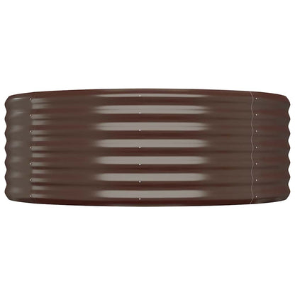 vidaXL Garden Raised Bed | Brown | Powder-coated steel | Extra Long |  Durable 4