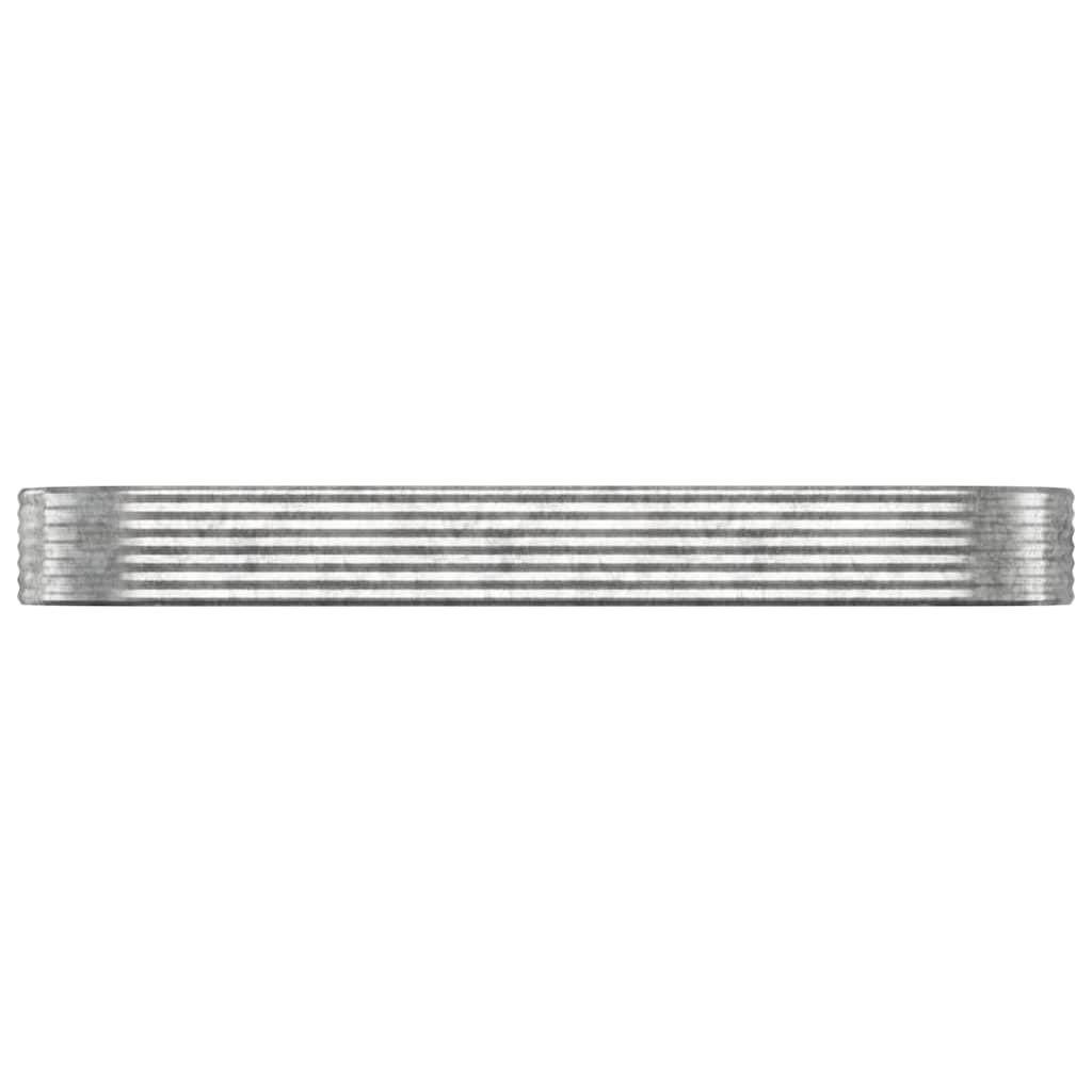 vidaXL Garden Raised Bed | Silver | Powder-coated steel | Large |  Durable 3