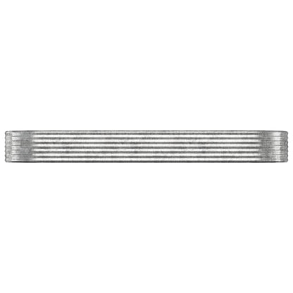 vidaXL Garden Raised Bed | Silver | Powder-coated steel | Large |  Durable 3