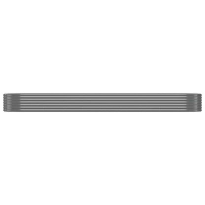 vidaXL Garden Raised Bed | Grey | Powder-coated steel | Extra Large | Durable 3