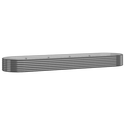 vidaXL Garden Raised Bed | Anthracite | Powder-coated steel | 396x100x36 cm 2