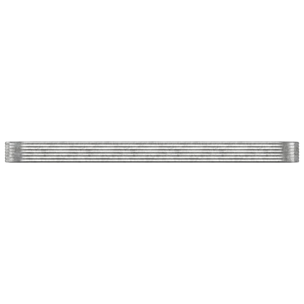 Garden Raised Bed Galvanised Steel Silver