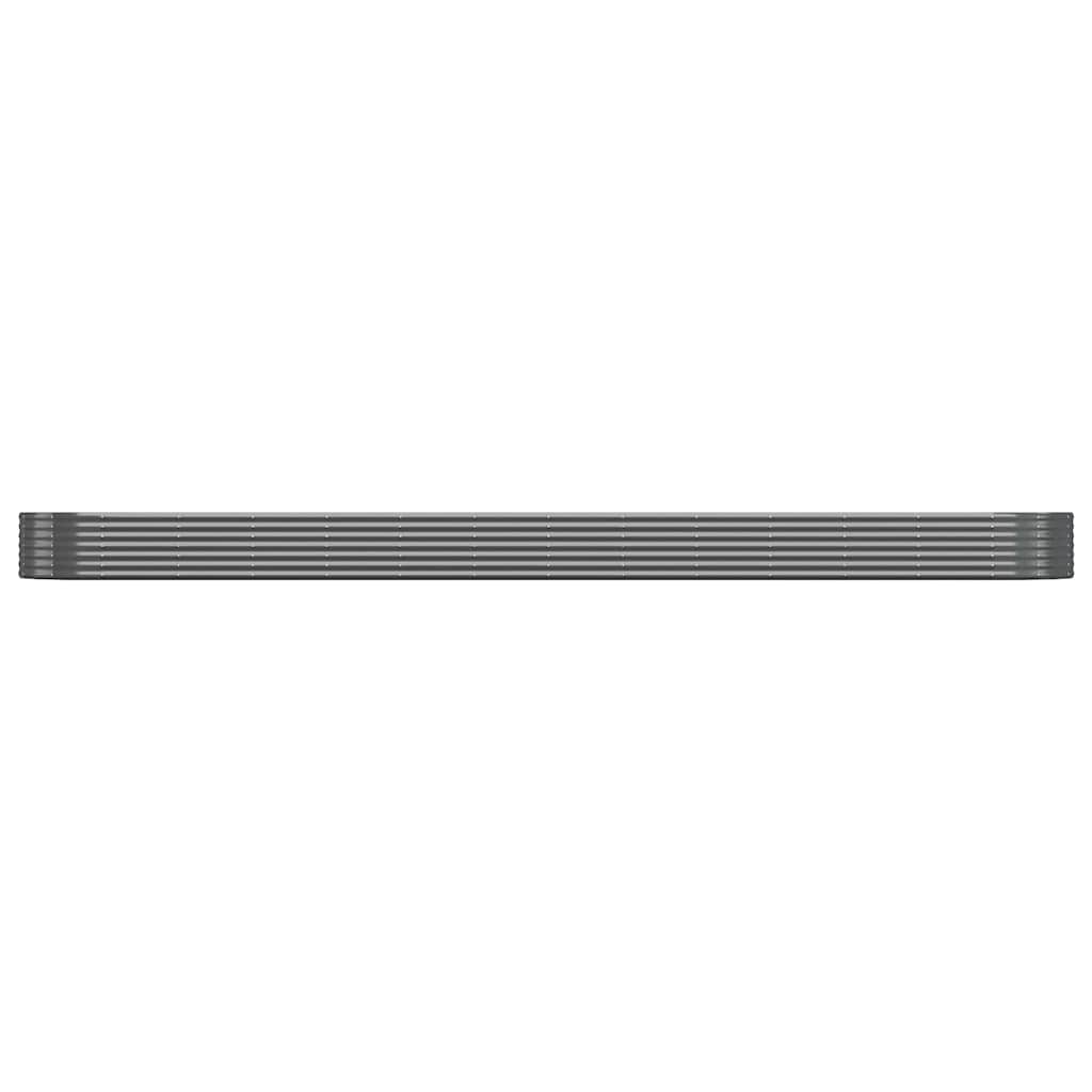 Garden Raised Bed Galvanised Steel Depth 100 cm Anthracite 544 cm