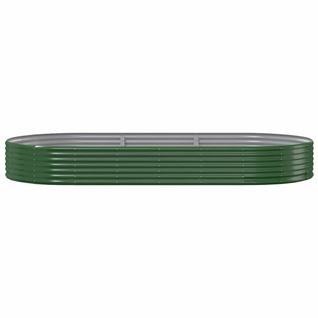 vidaXL Garden Raised Bed Galvanised Steel 296x140x36 cm Green 3