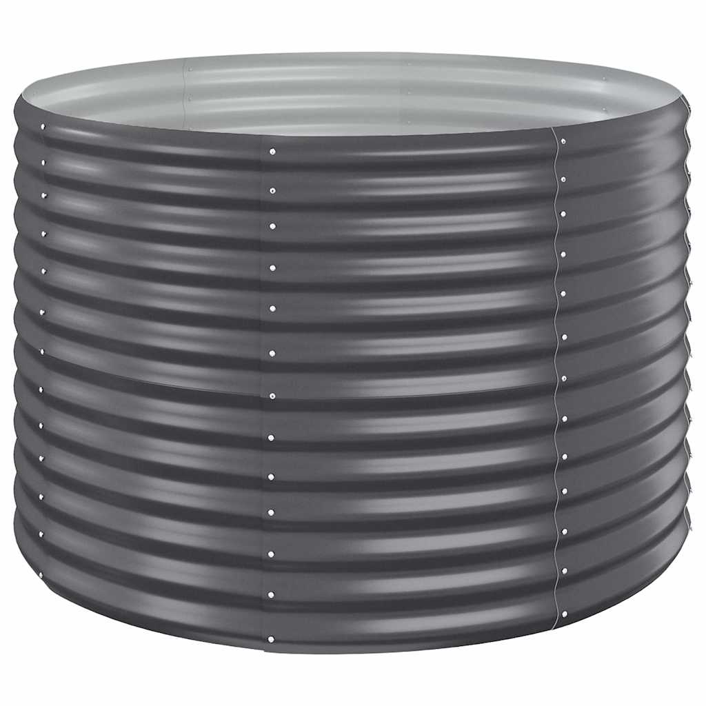 vidaXL Garden Raised Bed | Anthracite | Powder-coated steel | 100 cm diameter 2