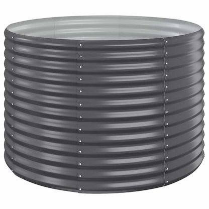 vidaXL Garden Raised Bed | Anthracite | Powder-coated steel | 100 cm diameter 2