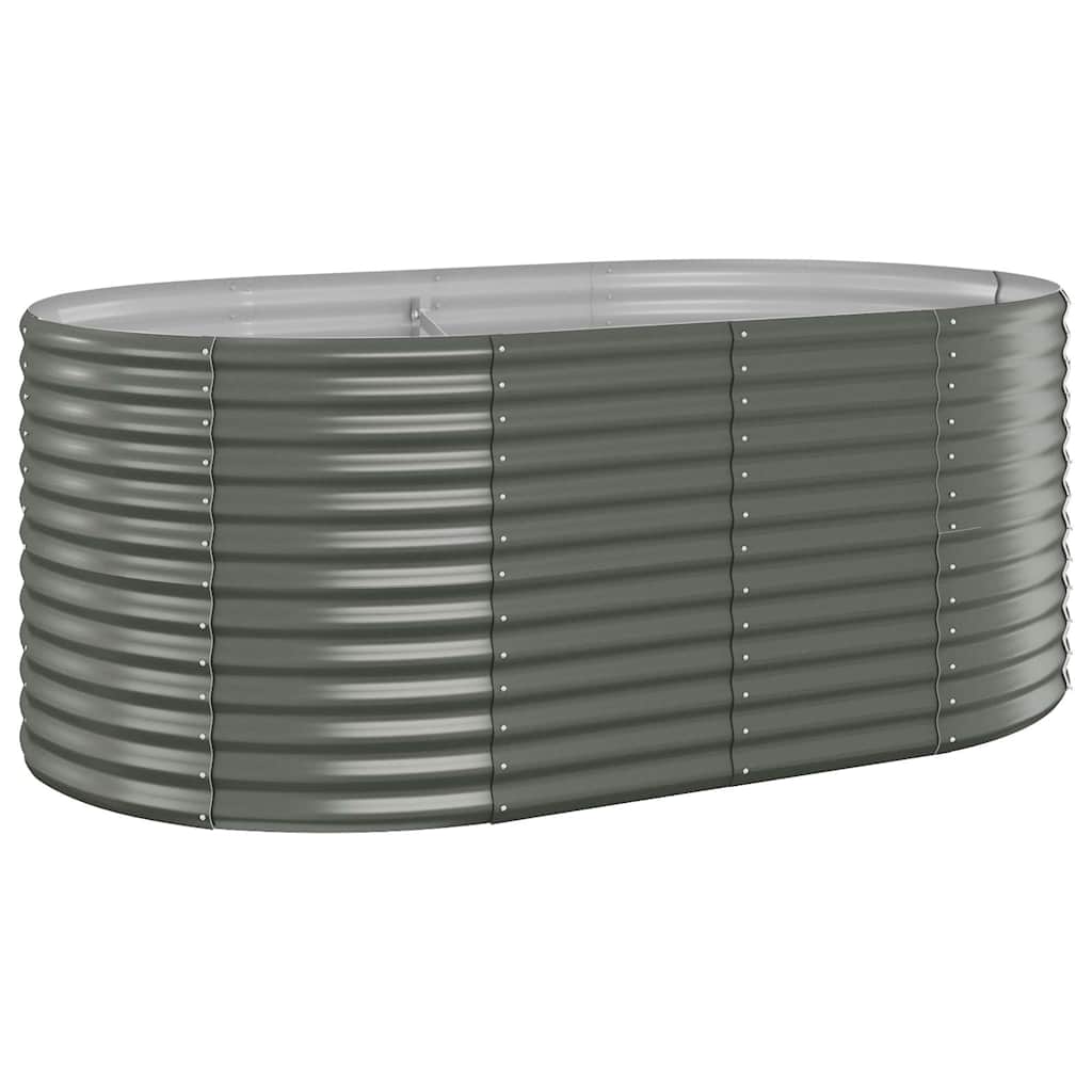 Garden Raised Bed Galvanised Steel Grey