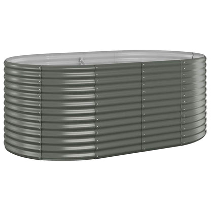 Garden Raised Bed Galvanised Steel Grey
