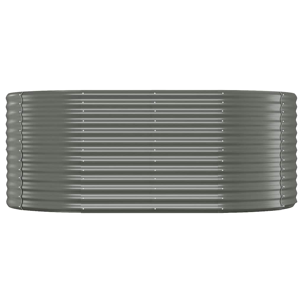 Garden Raised Bed Galvanised Steel Grey