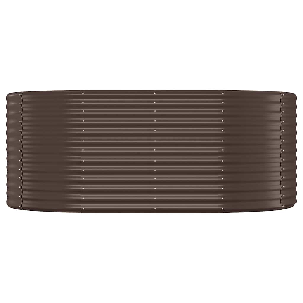 vidaXL Garden Raised Bed Powder-coated Steel 175x100x68 cm Brown 3