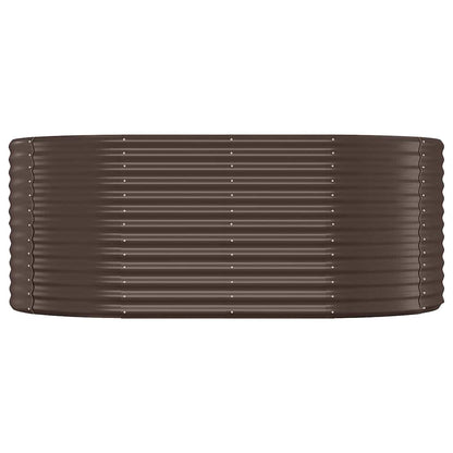vidaXL Garden Raised Bed Powder-coated Steel 175x100x68 cm Brown 3