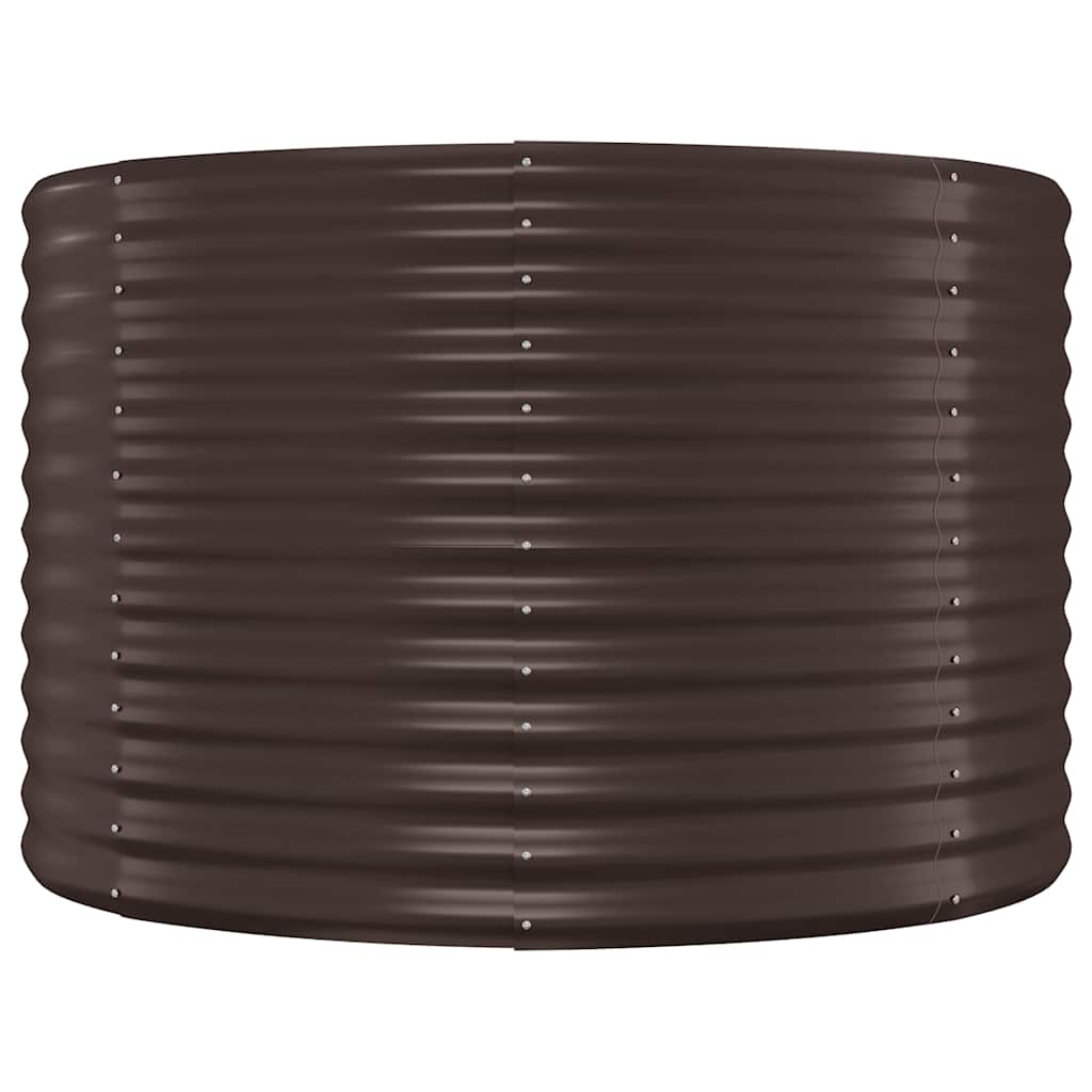 vidaXL Garden Raised Bed Powder-coated Steel 175x100x68 cm Brown 4