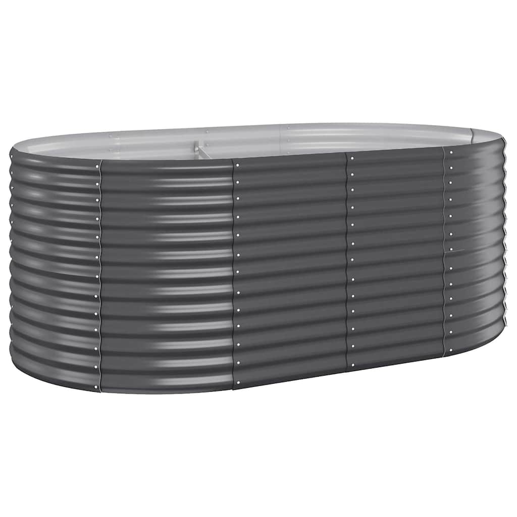 vidaXL Garden Raised Bed Galvanised Steel 175x100x68 cm Anthracite 2