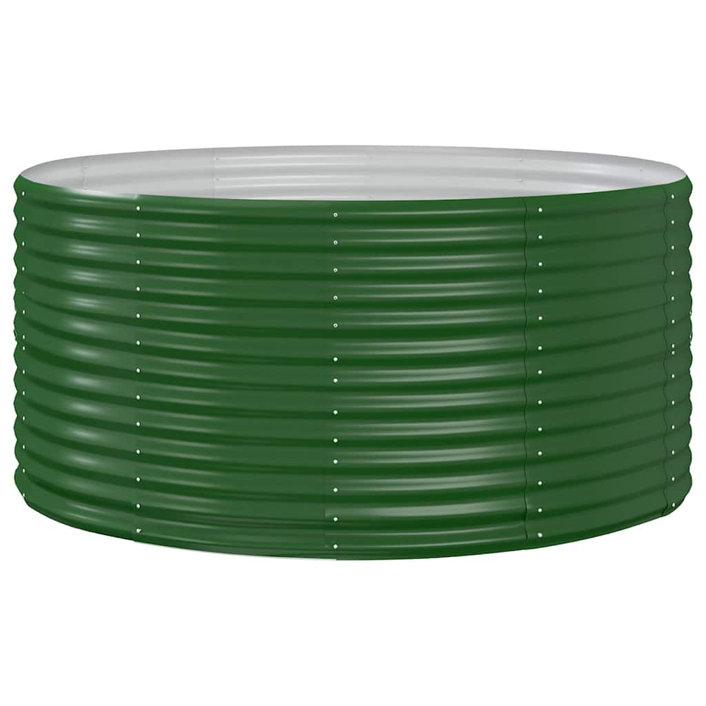 vidaXL Garden Raised Bed Green 140x140x68 cm Galvanised Steel 2