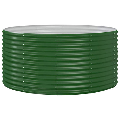 vidaXL Garden Raised Bed Green 140x140x68 cm Galvanised Steel 2