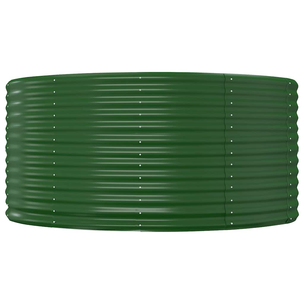 vidaXL Garden Raised Bed Green 140x140x68 cm Galvanised Steel 3