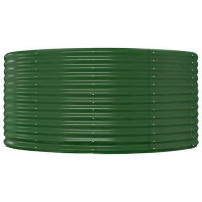 vidaXL Garden Raised Bed Green 140x140x68 cm Galvanised Steel 3