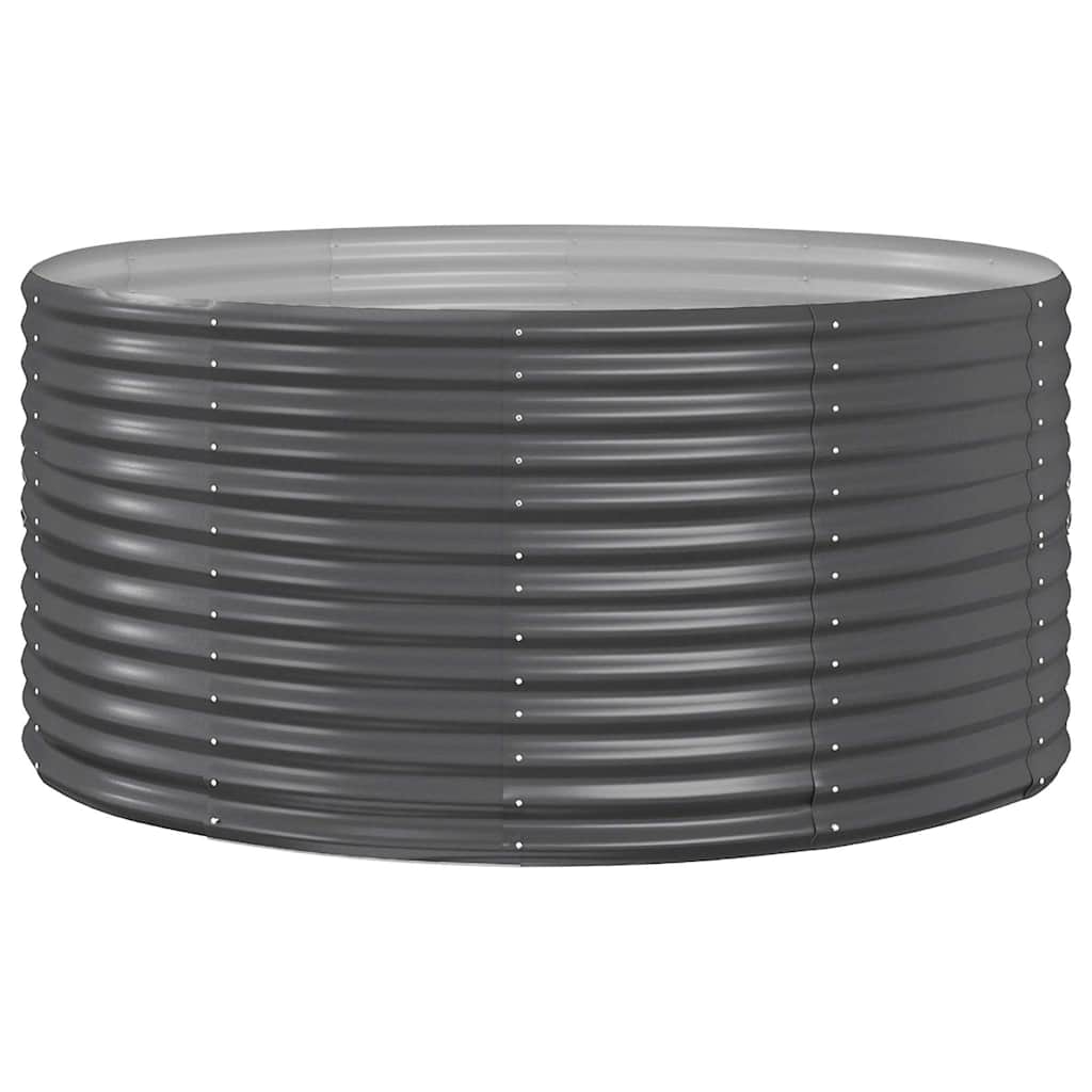 vidaXL Garden Raised Bed | Anthracite | Powder-coated steel | 140 cm diameter 2