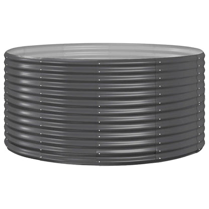 vidaXL Garden Raised Bed | Anthracite | Powder-coated steel | 140 cm diameter 2