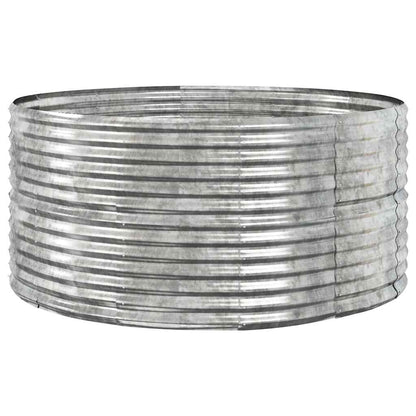 vidaXL Garden Raised Bed Silver 140x140x68 cm Galvanised Steel 2